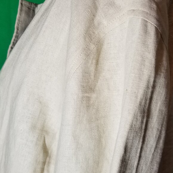 Norton Studio Womens XL Linen Shirt Button Down Long Sleeve Blouse Office City - Picture 6 of 8